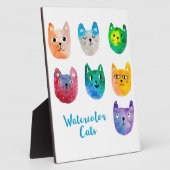 Aquarellkatzen und Freunde Fotoplatte (Seite)