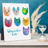 Aquarellkatzen und Freunde Fotoplatte (Seite)