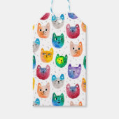 Aquarellkatzen und Freunde Geschenkanhänger (Vorderseite)