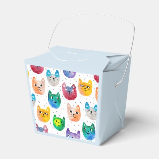 Aquarellkatzen und Freunde Geschenkschachtel (Vorderseite)