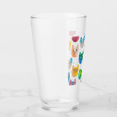 Aquarellkatzen und Freunde Glas (Rechts)