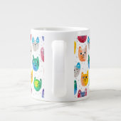 Aquarellkatzen und Freunde Jumbo-Tasse (Rückseite)
