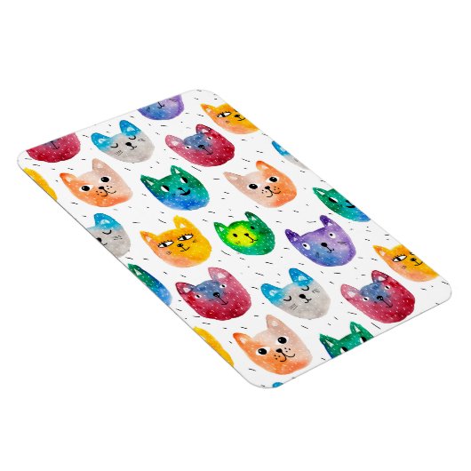 Aquarellkatzen und Freunde Magnet (Rechte Seite)