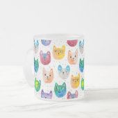 Aquarellkatzen und Freunde Mattglastasse (Vorderseite Links)