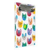 Aquarellkatzen und Freunde Mini Klemmbrett (Schrägansicht)