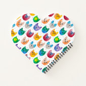 Aquarellkatzen und Freunde Notizblock (Rückseite)