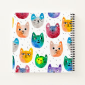 Aquarellkatzen und Freunde Notizblock (Rückseite)