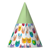 Aquarellkatzen und Freunde Partyhütchen (Rückseite)