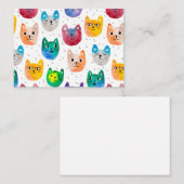 Aquarellkatzen und Freunde Platzkarte (Vorne/Hinten)