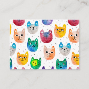 Aquarellkatzen und Freunde Platzkarte