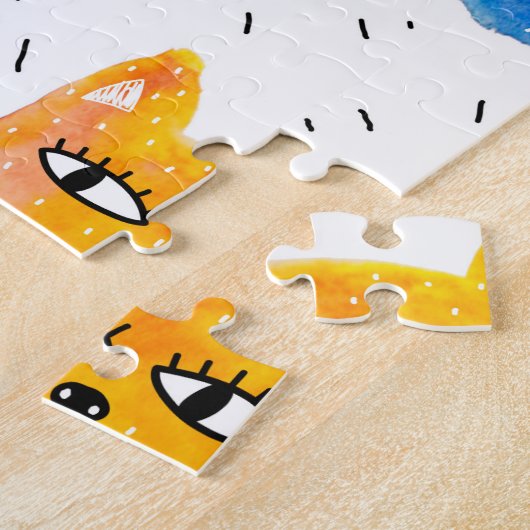 Aquarellkatzen und Freunde Puzzle (Seite)