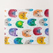 Aquarellkatzen und Freunde Puzzle (Horizontal)