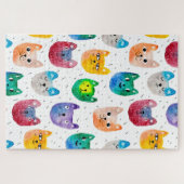Aquarellkatzen und Freunde Puzzle (Horizontal)