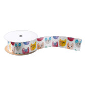 Aquarellkatzen und Freunde Satinband (Spule)