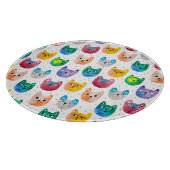 Aquarellkatzen und Freunde Schneidebrett (Ecke)