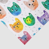 Aquarellkatzen und Freunde Seidenpapier (Ausschnitt)