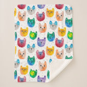 Aquarellkatzen und Freunde Sherpadecke (Vorderseite)