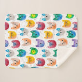 Aquarellkatzen und Freunde Sherpadecke (Vorderseite (Horizontal))