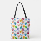 Aquarellkatzen und Freunde Tasche (Rückseite)