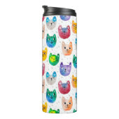 Aquarellkatzen und Freunde Thermosbecher (Nach rechts gedreht)