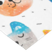Aquarellkatzen und -freunde tischdecke (Schrägansicht)