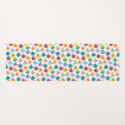 Aquarellkatzen und -freunde yogamatte (Rückseite (Horizontal))