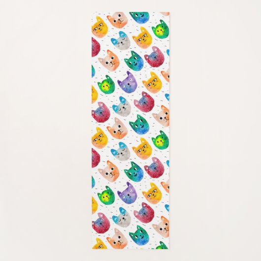 Aquarellkatzen und -freunde yogamatte (Vorderseite)