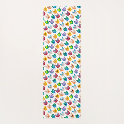 Aquarellkatzen und -freunde yogamatte (Rückseite)