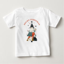 Aquarellkatzen Weihnachtsbaum Niedlich Meowy Weihn Baby T-shirt