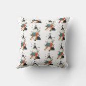 Aquarellkatzen Weihnachtsbaum Niedlich Meowy Weihn Kissen (Rückseite)