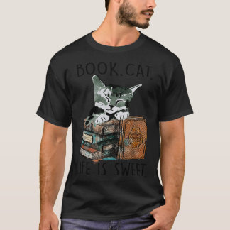 Aquarellkatzenleben ist süße librische Küche T-Shirt