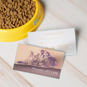 Aquarellkatzenpflegegeschäft für Hunde im Aquarell Terminkarte