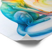 Aquarellkatzenposter Poster (Ecke)