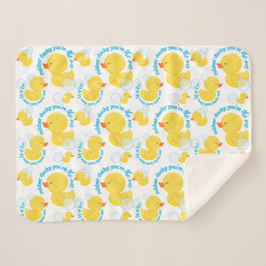 Aquarellkautschuk Ducky Du bist das Eine Sherpadecke (Vorderseite (Horizontal))