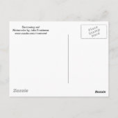 Aquarellkauz Postkarte (Rückseite)