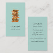 Aquarellkekochladen Aquamarin Visitenkarte (Vorne/Hinten)