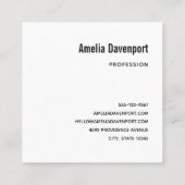 Aquarellkerzen und Poinsettia Weihnachten Quadratische Visitenkarte (Rückseite)