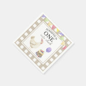 Aquarellkick 1. Geburtstag Serviette (Ecke)