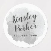 Aquarellkids Name Wasserdicht Etiketten (Design 2)