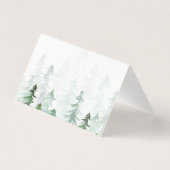 Aquarellkiefer Bäume Weihnachtsfest Foto (Rückseite)