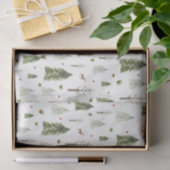 Aquarellkiefer Bäume Weihnachtswrapping Papier (Geschenk)