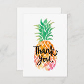 Aquarellkiefer Dankeschön-Script Dankeskarte (Vorne/Hinten)