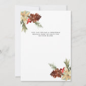 Aquarellkiefer Foto Weihnachtskarte (Rückseite)