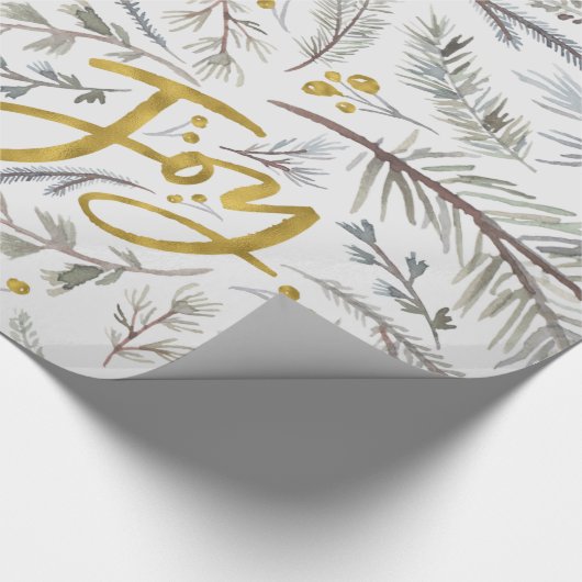 Aquarellkiefer Geschenkpapier (Ecke)