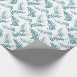 Aquarellkiefer, graublaue Blätter Geschenkpapier