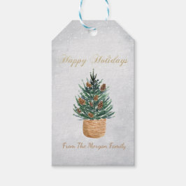 Aquarellkiefer,Kiefernfische Schnee Geschenkanhänger