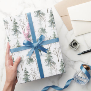 Aquarellkiefer Kloster Weihnachtsbaum Geschenkpapier