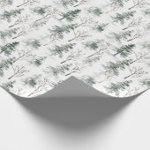 Aquarellkiefer Kloster Weihnachtsbaum Geschenkpapier (Ecke)