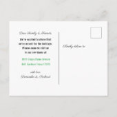 Aquarellkiefer Neue Zuhause für den Urlaub Ankündigungspostkarte (Rückseite)