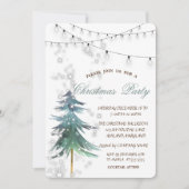 Aquarellkiefer,Sparkle,Licht,Weihnachtsgebäck Part Einladung (Vorderseite)